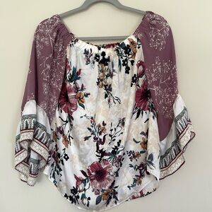 BNWOT White House Black Market Floral Blouse